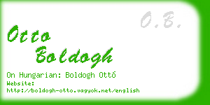 otto boldogh business card